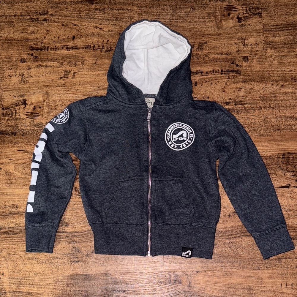 Surf Style Dark Gray Kids Hoodie